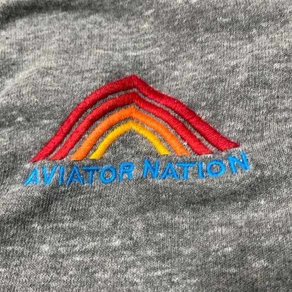 ❤️ Aviator Nation Rainbow Zip Sweater Pullover Size Medium - Picture 7 of 10